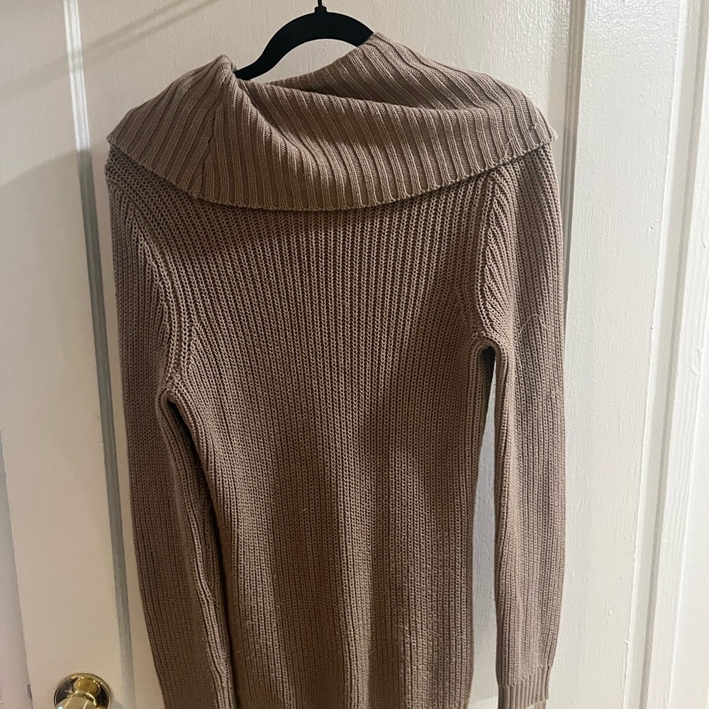 Brown cowl neck sweater